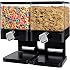 Honey-Can-Do Zevro Compact Dry Food Dispenser, Dual Control, Black/Chrome