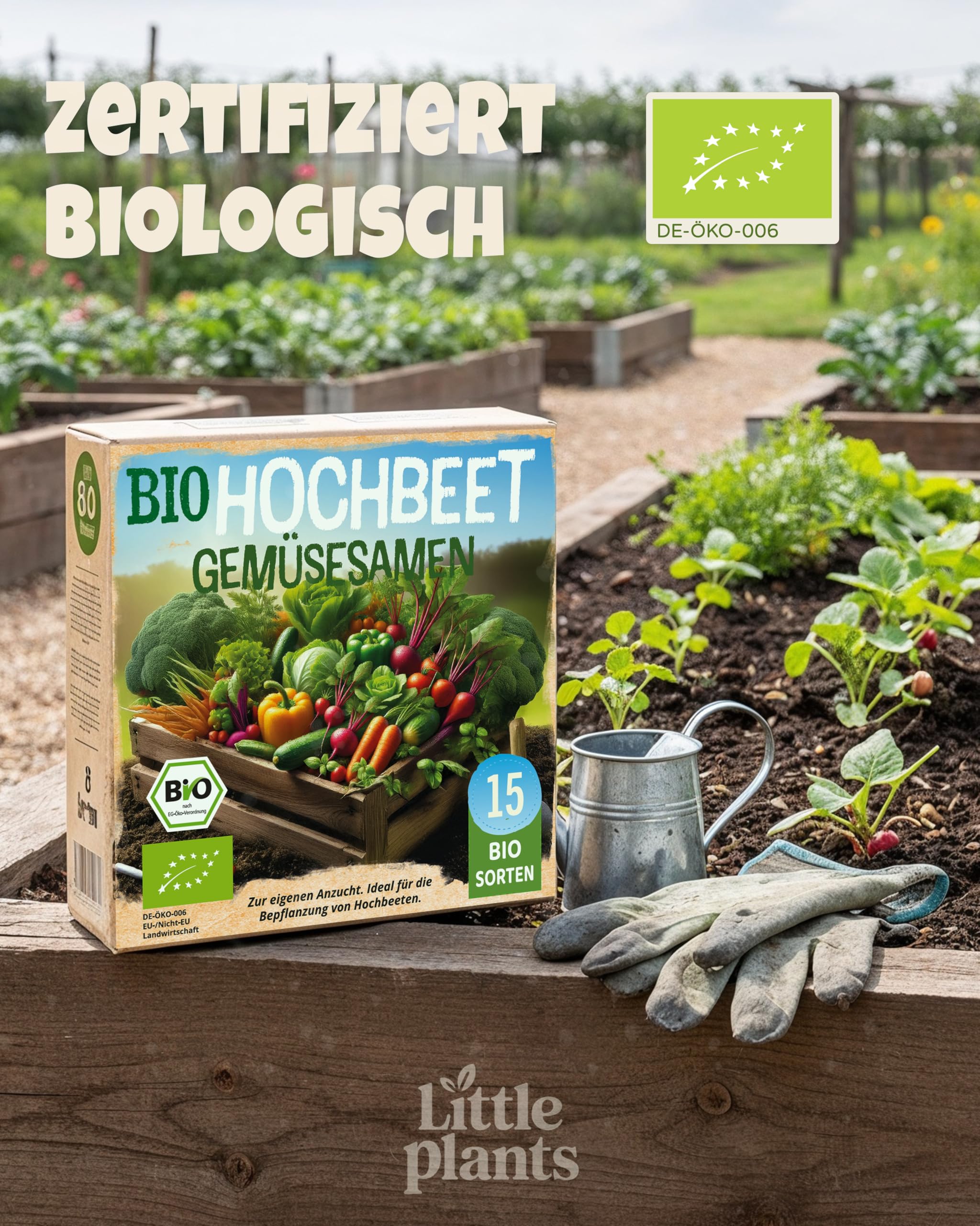 Bio Hochbeet Gemüsesamen Set, 15 Sorten, Samenfest und Keimstark, mit Aussaatkalender und Ebook 3