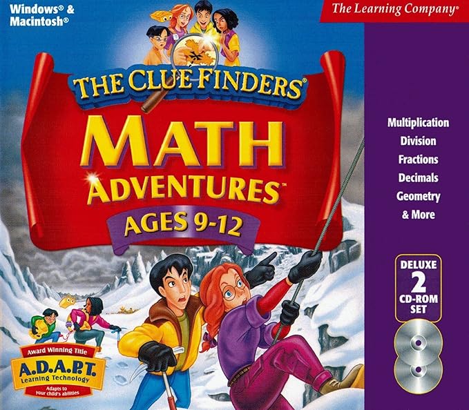 Cluefinders Math Adventures Ages 912 Deluxe Amazon.ca Software