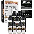 U-Pol Raptor Bright White Urethane Spray-On Truck Bed Liner Kit and Custom Coat Spray Gun with Regulator, 4 Liters