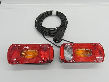 Aspöck Midipoint 2 -- 13 pol komplett Set Leuchten und Kabel 4 Meter & Rückfahrscheinwerfer