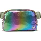 Pander Everywhere Crossbody Bag Iridescent Polyester Sling Belt Bag with Adjustable Strap