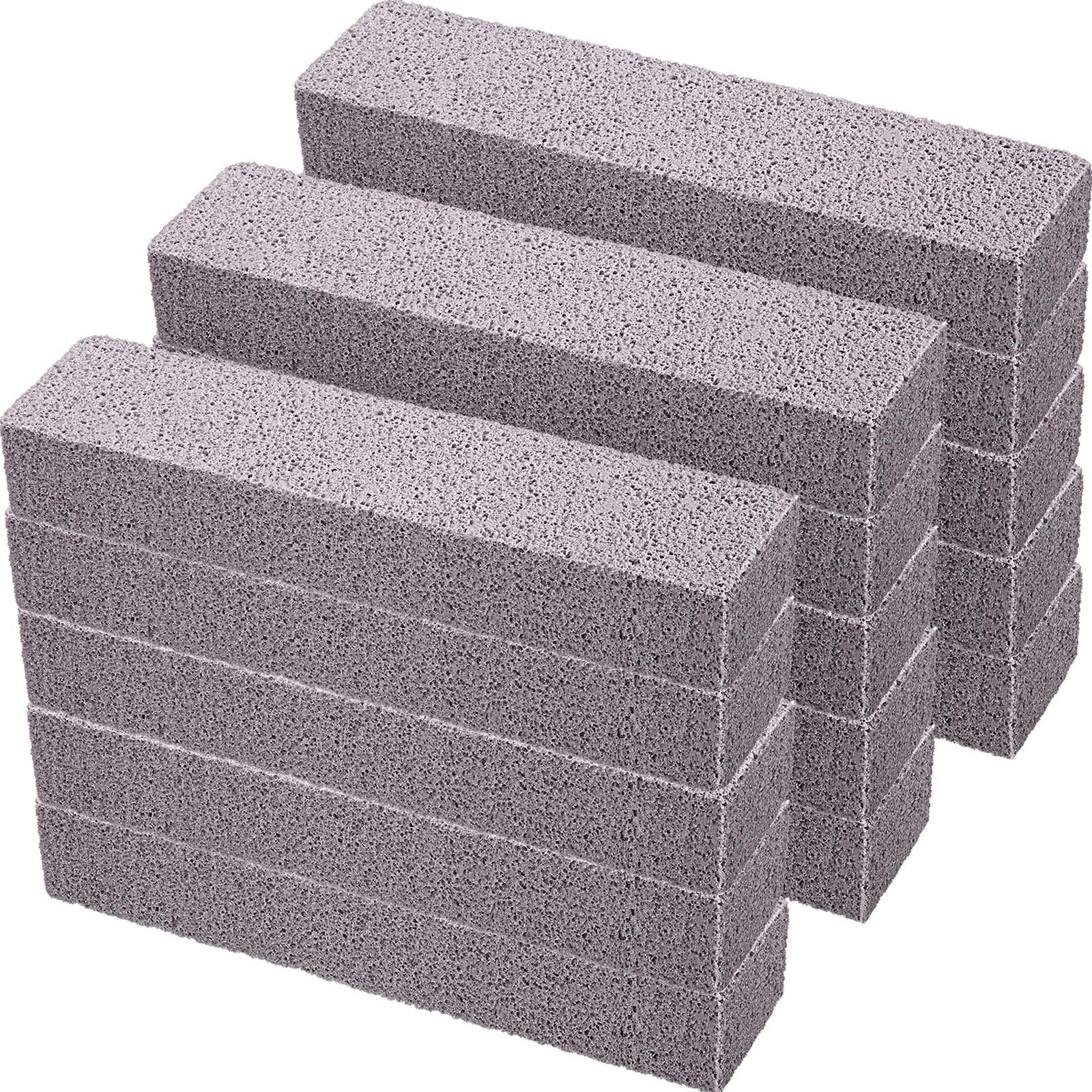 Photo 1 of 20 Pieces Pumice Stones for Cleaning - Pumice Scouring Pad, Stick Cleaner for Removing Toilet Bowl Ring, Bath, Household, Kitchen, Pool, 5.9 x 1.4 x 0.9 Inch(Gray)
