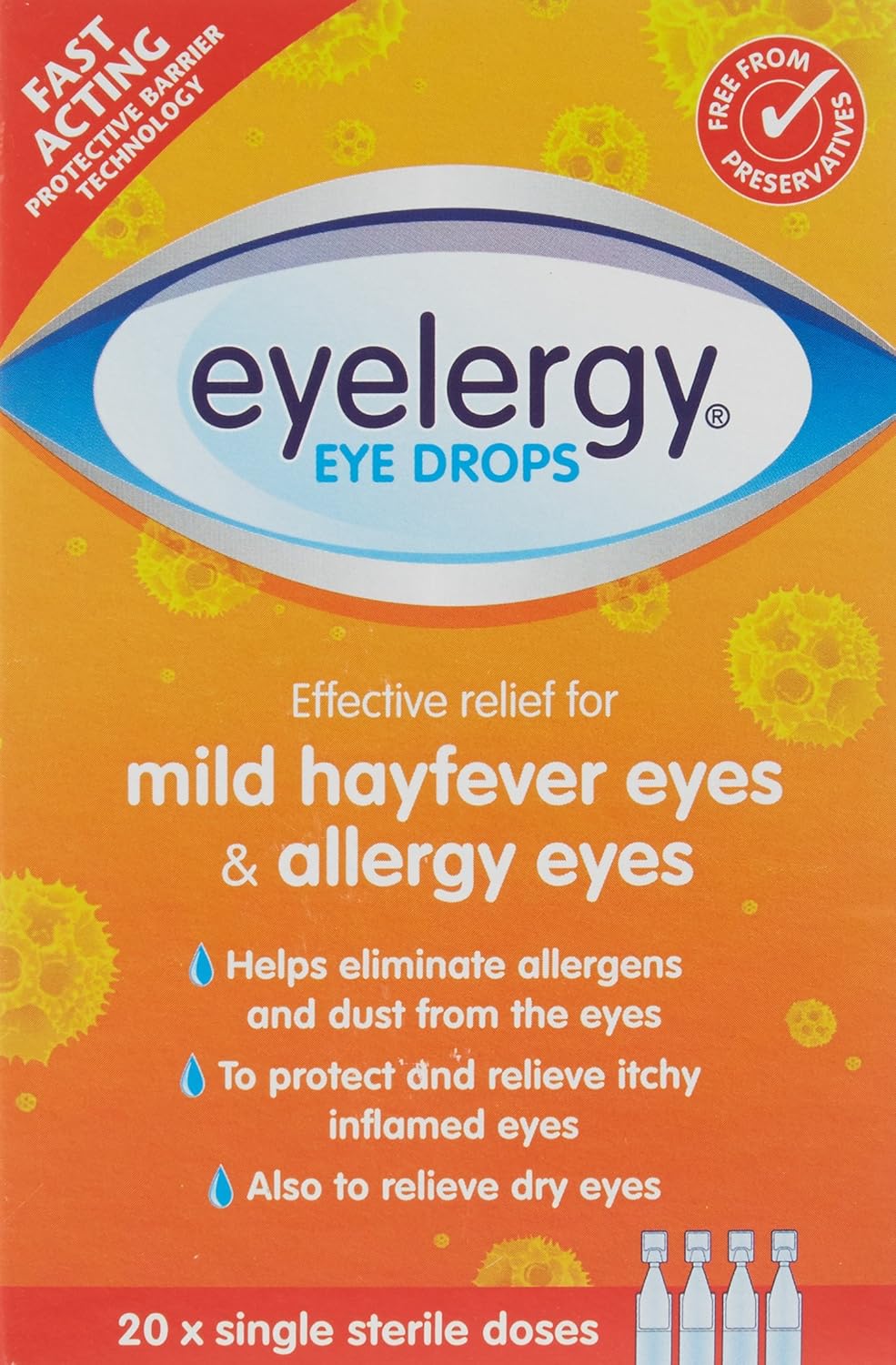 Eyelergy Eye Drops Pack of 20 Doses Amazon.co.uk Health & Personal Care