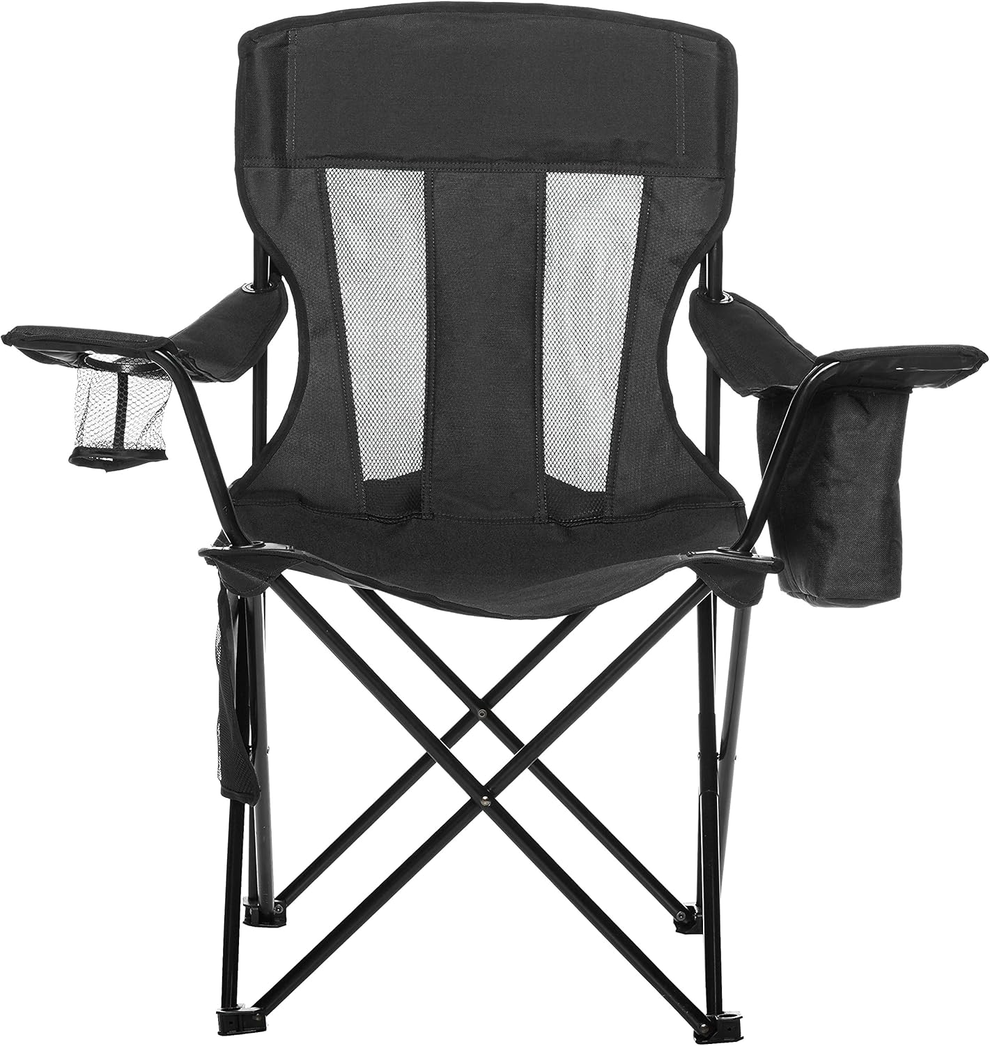 Amazon Com Amazonbasics Mesh Folding Outdoor Camping Chair With Bag 34 X 20 X 36 Inches Black Sports Outdoors - chairs with joints roblox