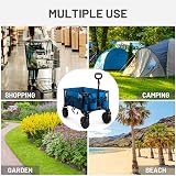 Timber Ridge Collapsible Folding Wagon with Adjustable Handle & Cup Holders view 8