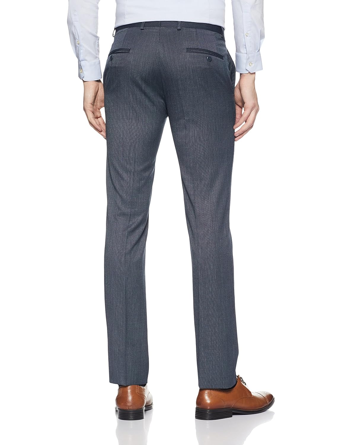 v dot men's slim fit formal trousers