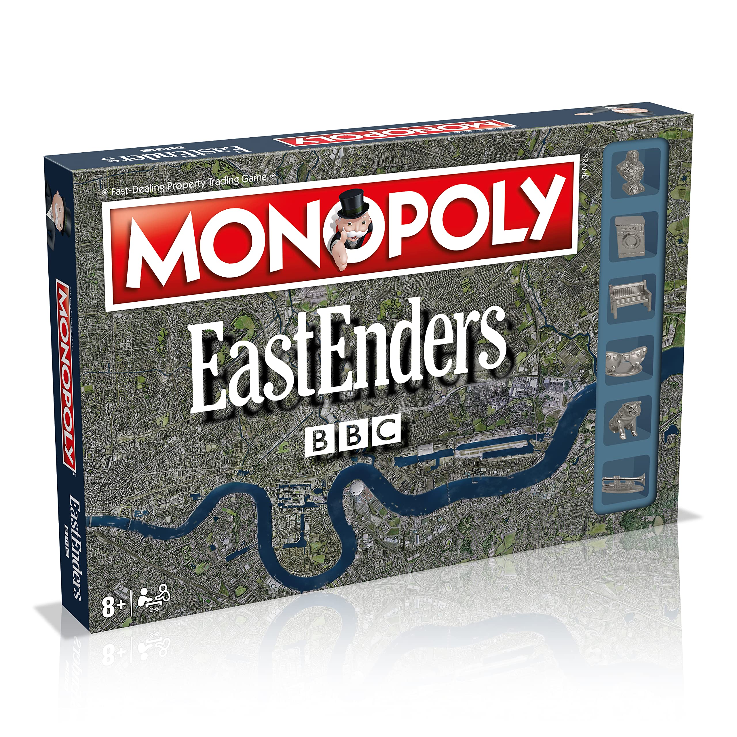 Winning Moves Eastenders Monopoly Board Game, Tour your favourite characters from the popular TV Soap, Invest in market stalls and Queen Vic pubs and reap the rewards, for ages 8 plus