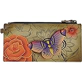 Anna by Anuschka Women's Hand Painted Genuine Leather Organizer Wallet | Hand Painted