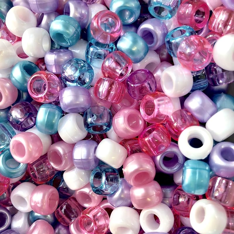 rom 100 Unicorn Mix 9x6mm Pony Beads Craft Jewellery Bulk