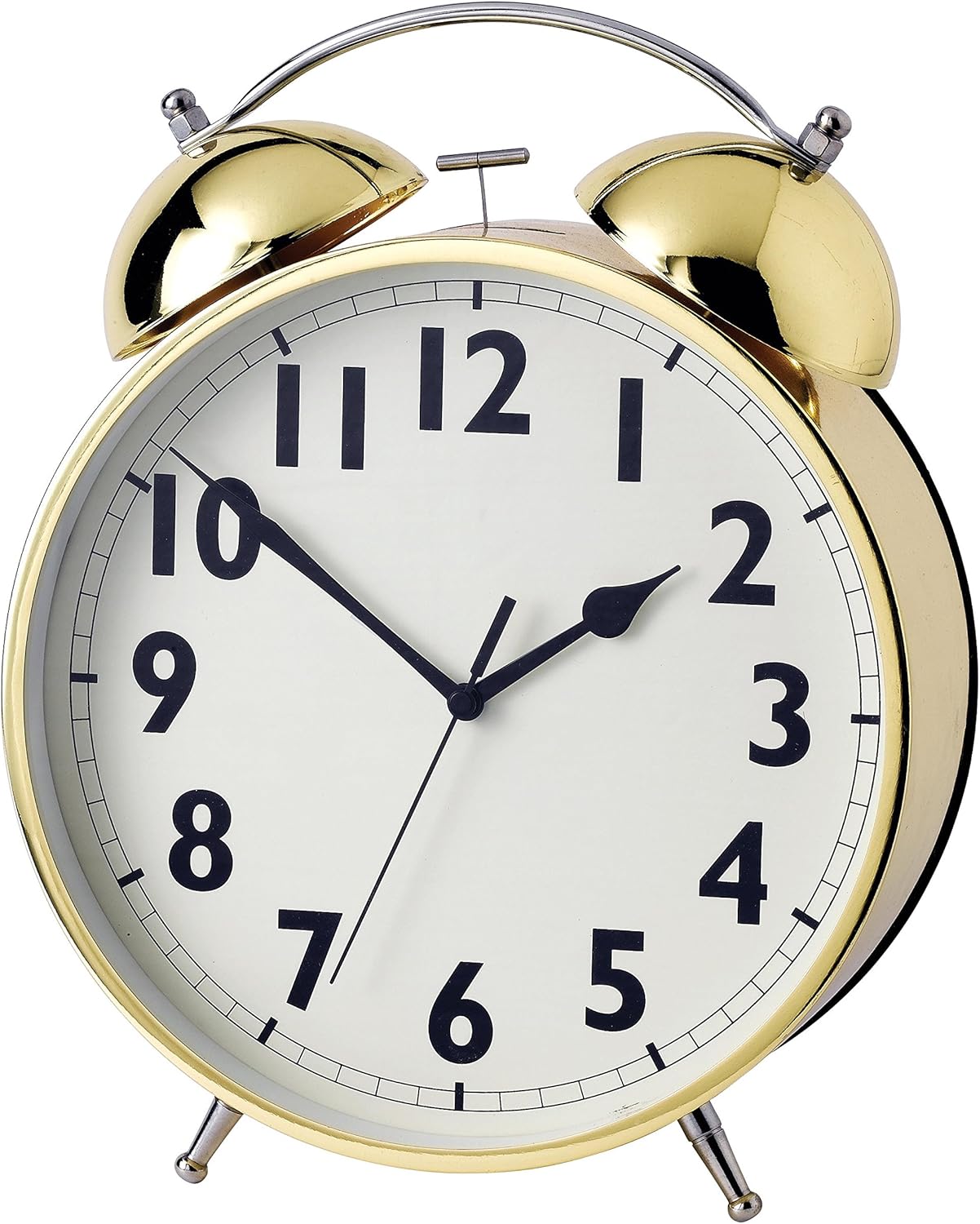 Contemporary Clocks Large Table Alarm Clock, Gold Amazon.co.uk