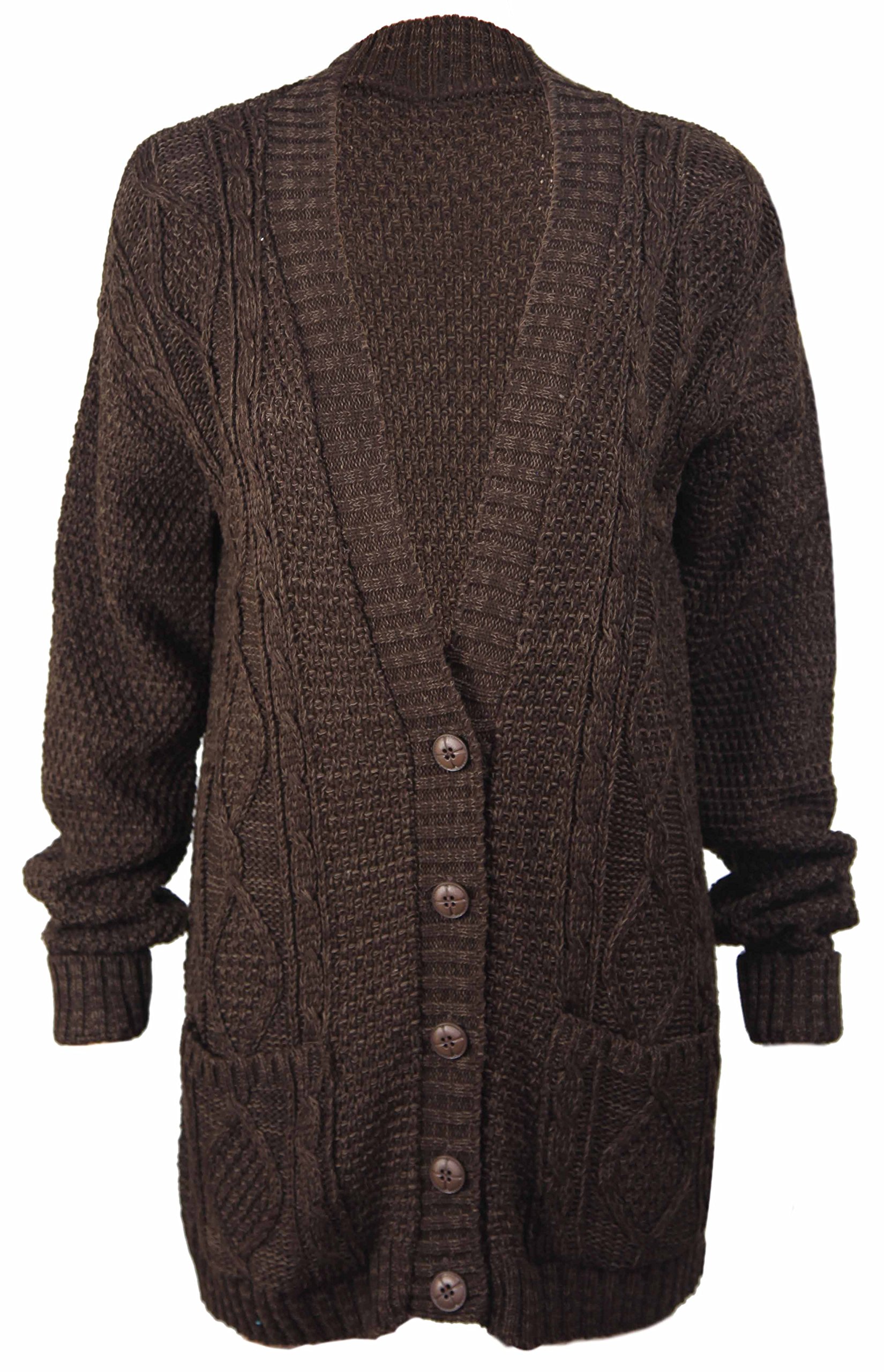 plus size dark brown cardigan