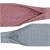 Maven Thread 4" Wide Workout Headbands for Women (2 Pack) – Non-Slip Sweatbands for Gym, Running & Yoga