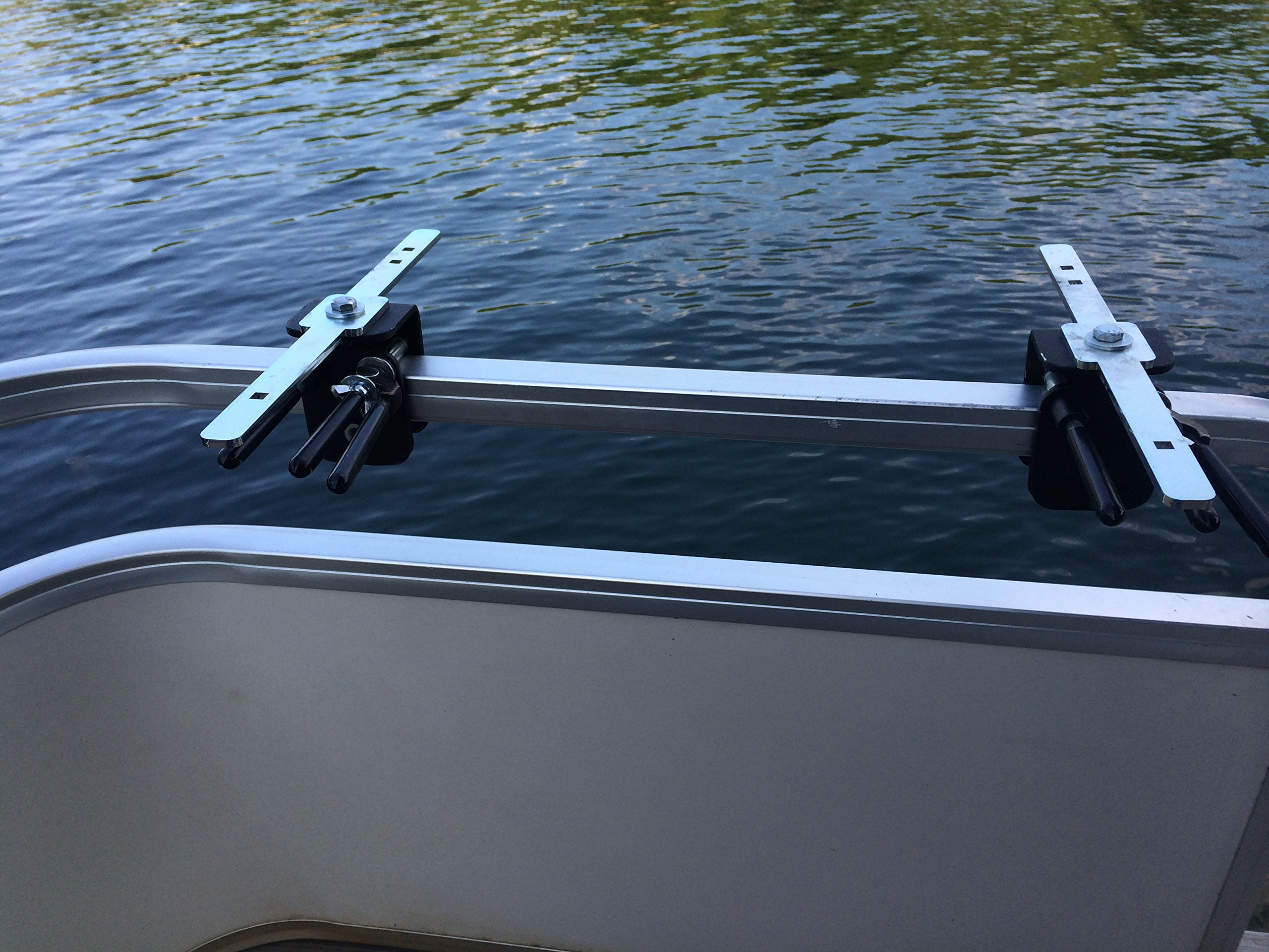 Cuisinart Grill Red Modified for Pontoon Boat with Arnall's Universal