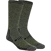 Jeep mens Heavy Duty Wool Crew Socks - 2 Pair Pack - Cushioned Comfort