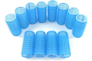 Kamay's Small Size Hair Rollers Curlers Self Grip Holding, For Hairdressing, Design Gripping Sticky Cling Style For DIY Or Salon (25mm/1" 12PCS) Random Color