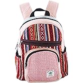 Small Lightweight Daypack Backpack Handmade Himalayan Hemp Bohemain Travel, Hiking, Purse (ABA001)