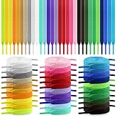 ISUSSER 30 Pairs Flat Colored Shoe Laces, 31" 40" 47" 54" Shoelaces Shoe Strings for Sneakers Boots Skate Shoes Sport Shoes