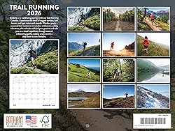 Trail Running Calendar 2026 Runners Monthly Wall