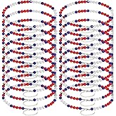 Landical 20 Pcs Bling Beaded Baseball Necklace for Men Women Baseballer Ice Inspired Rhinestone Discoball Necklaces Unisex Cool Gifts for Baseball Players Lovers