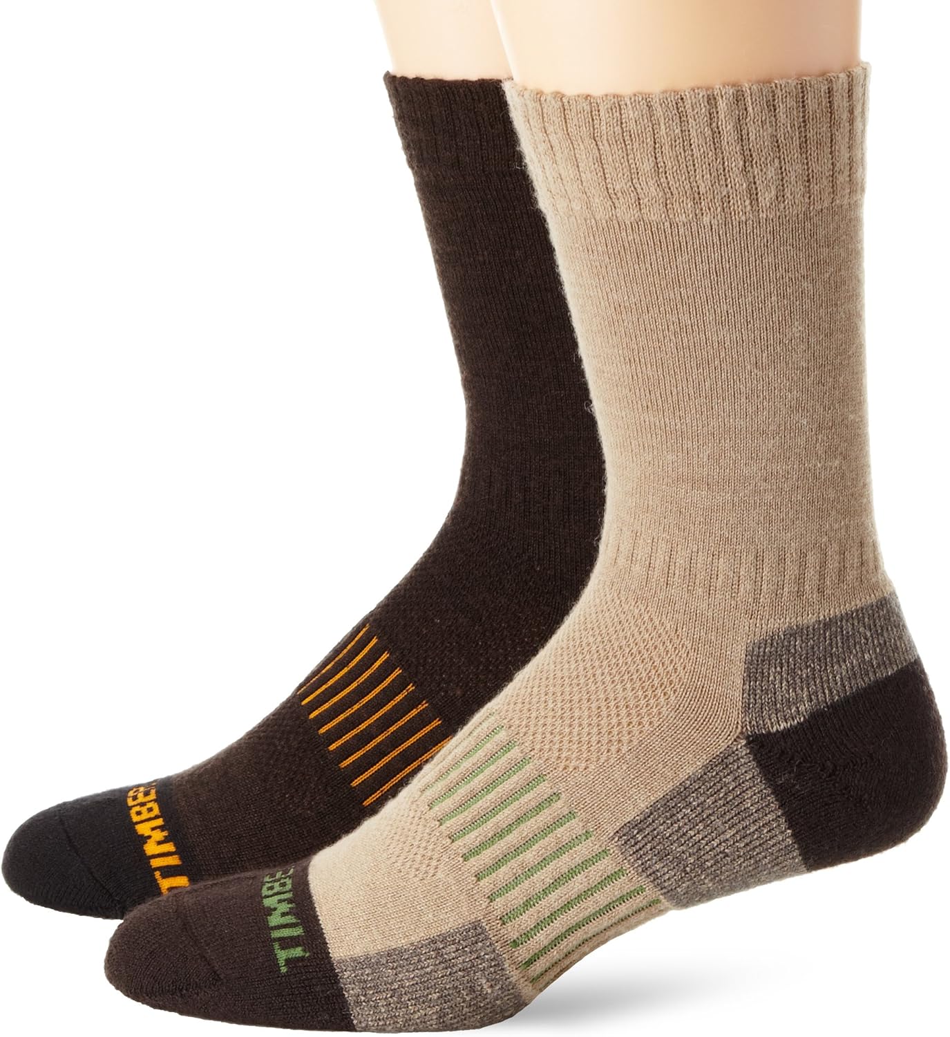 Timberland Men's Hiker Crew Socks, Stone/Brown, Sock Size1013/Shoe