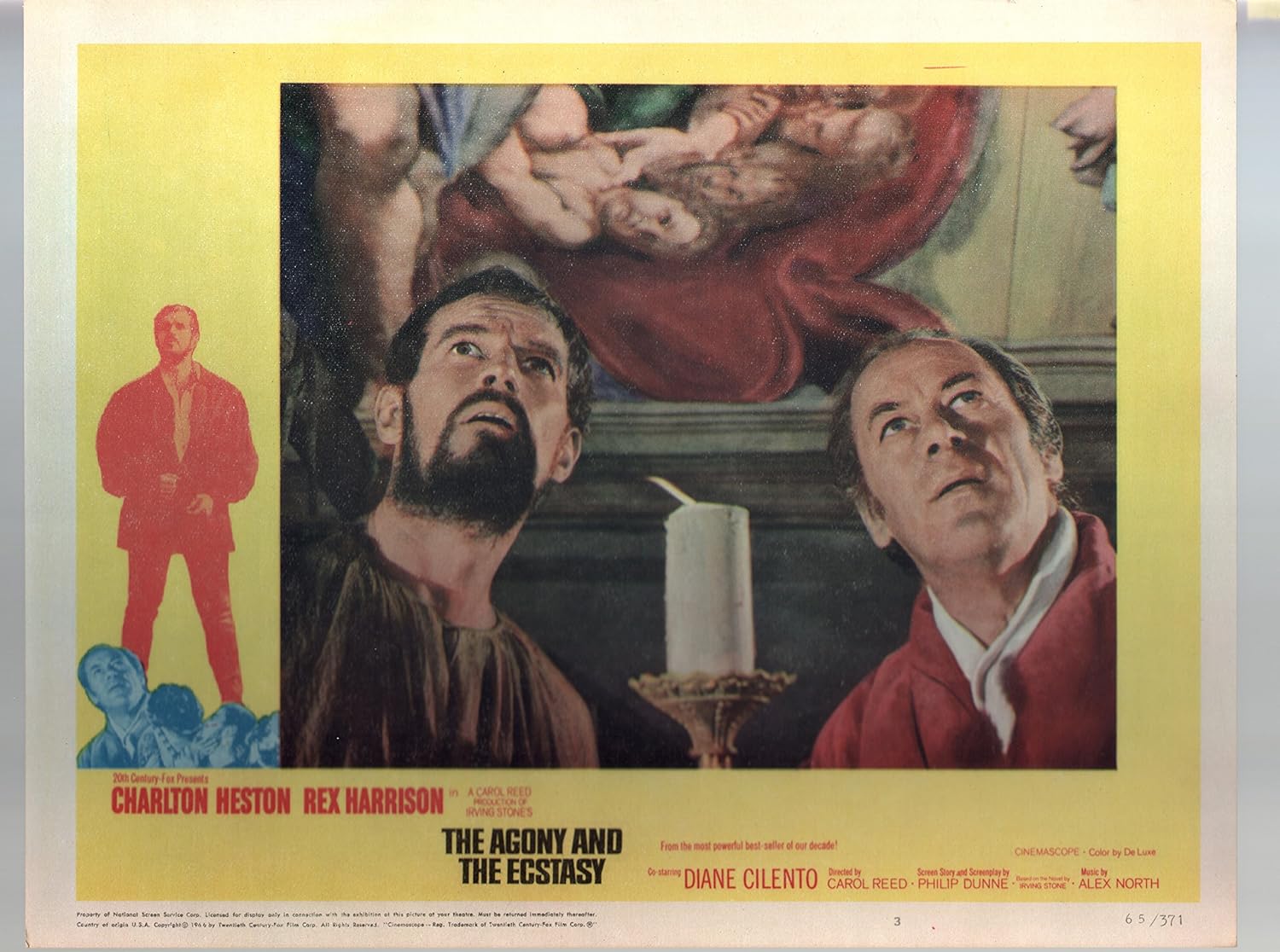 MOVIE POSTER: Agony And The Ecstasy-Harrison-Heston-11x14-Color-Lobby Card
