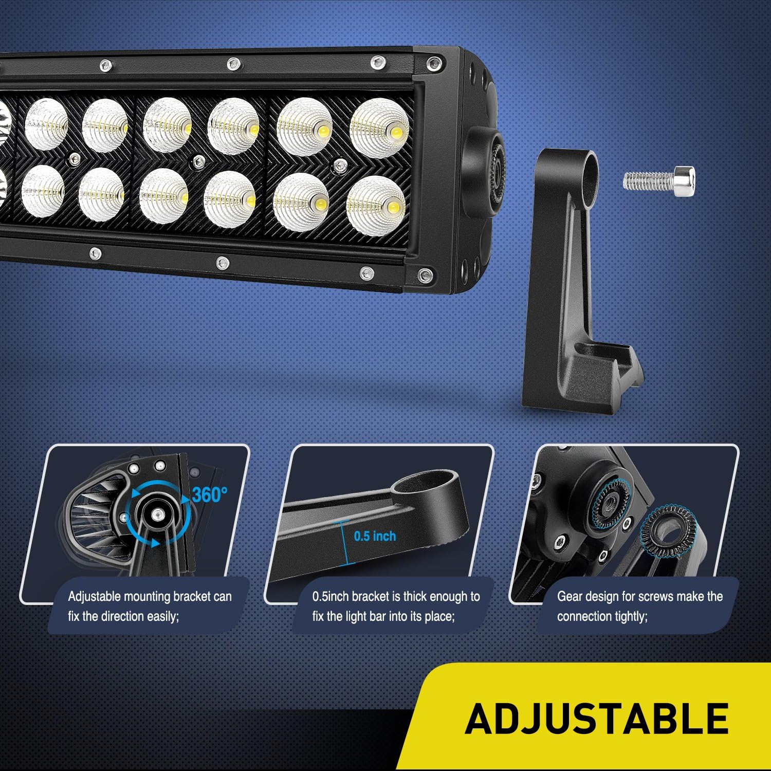 Nilight 32" 180W Spot Flood Combo High Power LED Driving Lamp LED Light Bar Off Road Fog Driving Work Lights for SUV Boat Jeep Lamp,2 Years Warranty: Automotive