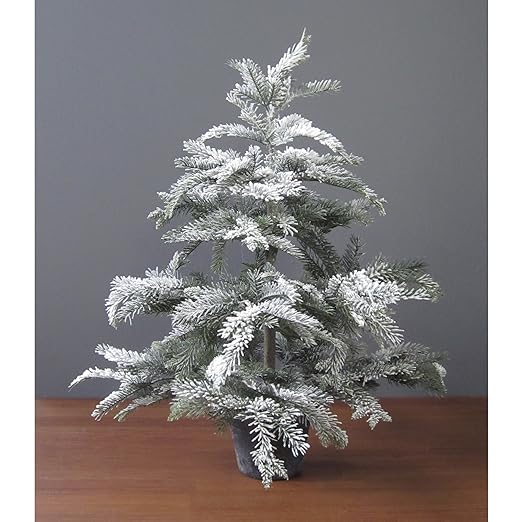 Künstliche NORDMANNTANNE mit SCHNEE 85 cm. Tanne beschneit im TOPF.