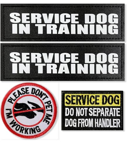 Fairwin Reflektierende Hundepatches – Abnehmbare Aufnäher Für Service-Westen | Größe M (12,7x3,8 Cm)