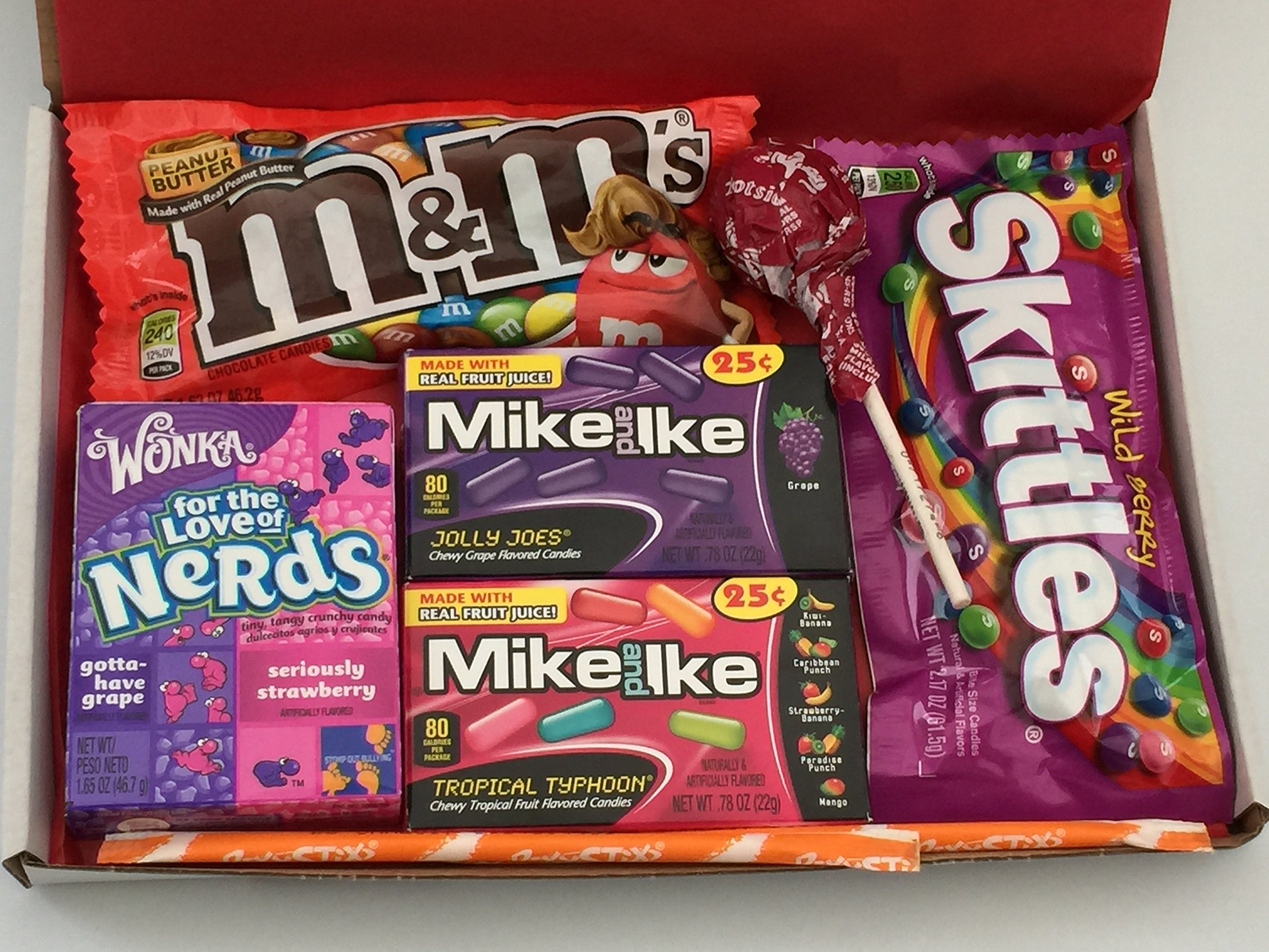 Buy American Sweets Hamper Candy Gift includes Skittles, M&M's, Wonka