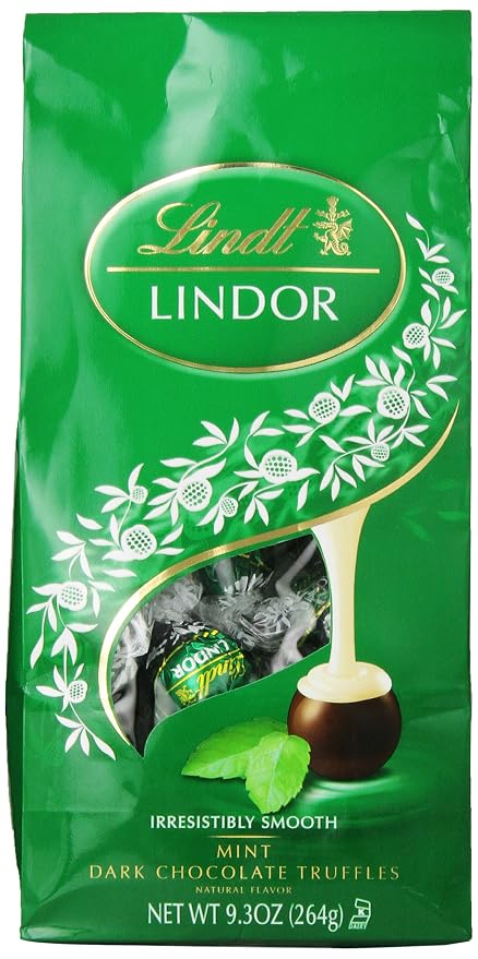 Lindt lindor Dark chocolate truffles mint (037466056784)