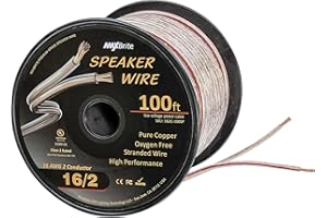 MAXBRITE High Performance 16 Gauge Speaker Wire, Oxygen Free Pure Copper - UL Listed Class 2 (100 Feet Spool)