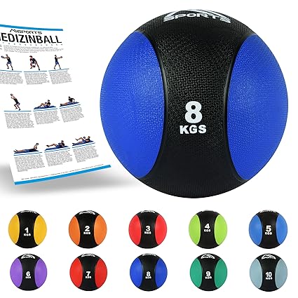 Balón medicinal 1 - 10 kg - Calidad de gimnasio profesional ...