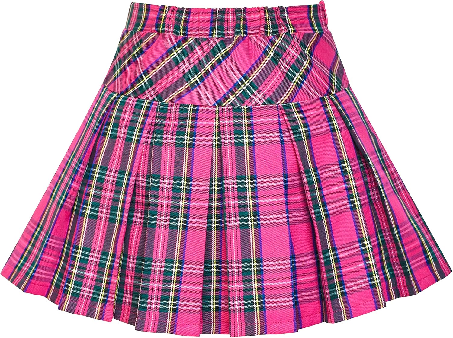 Sunny Fashion Girls Skirt Back School Uniform Red Tartan Skirt Size 6-14: Clothing