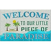 Supwhd Beach Door Mat, Coastal Beach Welcome Mat, Beach Decor for Room House, Nautical Door Mat, Coastal Bathroom Kitchen Dec