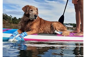 Bark Brite Lightweight Neoprene Paw Protector Dog Boots Designed for Comfort and Breathability in 5 Sizes (Boat Boot Lg)