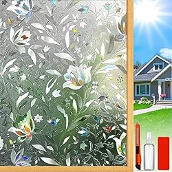 Rainbow Window Privacy Film Decorative, Stained