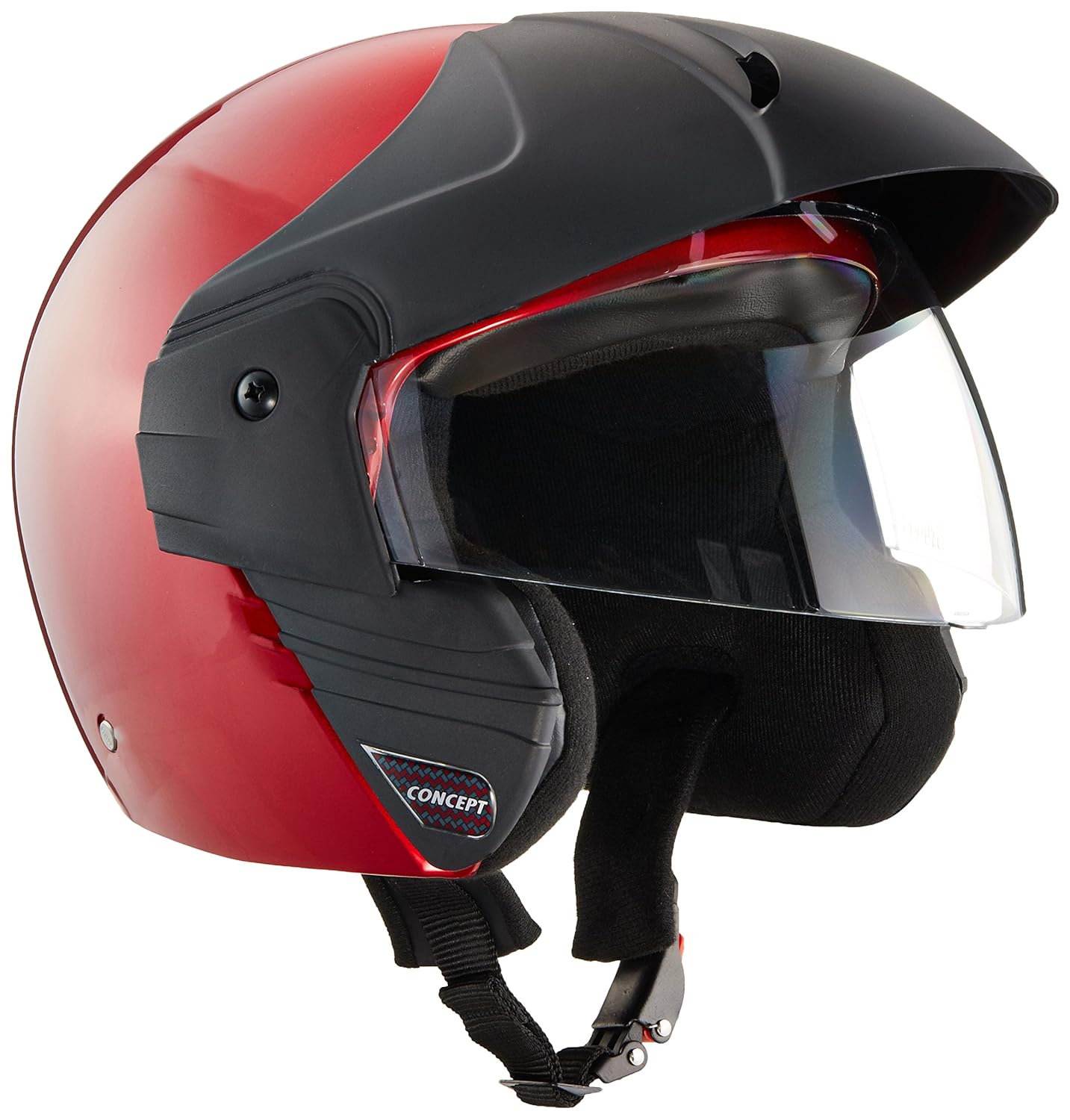 Studds Ninja Concept Eco Half Helmet (Cherry Red, M) Amazon.in Car