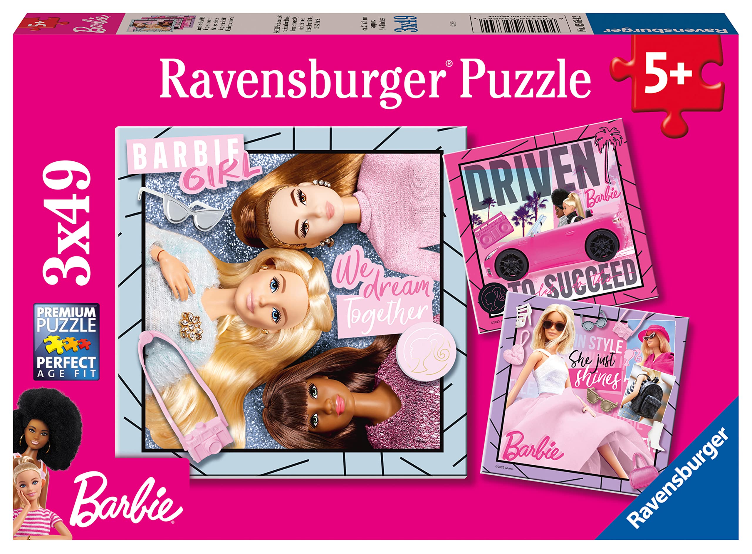 Ravensburger Barbie 3x 49 Piece Jigsaw Puzzles for Kids Age 5 Years Up