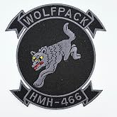 HMH-466 Wolfpack Patch &ndash; 4.5" Embroidered Insignia, Iron-On/Sew-On