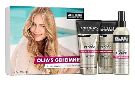John Frieda Sheer Blonde Perfekte Reparatur - Secret Blogger Box Olja 550 ml - Inklusive 1 Gratisartikel - Inhalt: Shampoo (1
