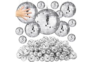 65 Pcs Disco Balls Decorations Assorted Size Disco Ball Ornament Reflective Hanging Mirror Ball 2026 New Year Eve Party Decor
