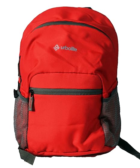 URBOLITE Style Equs Bag for Boys and Girls- Made of Quality Material-Casual Backpacks for College, Traveling- Red and Grey