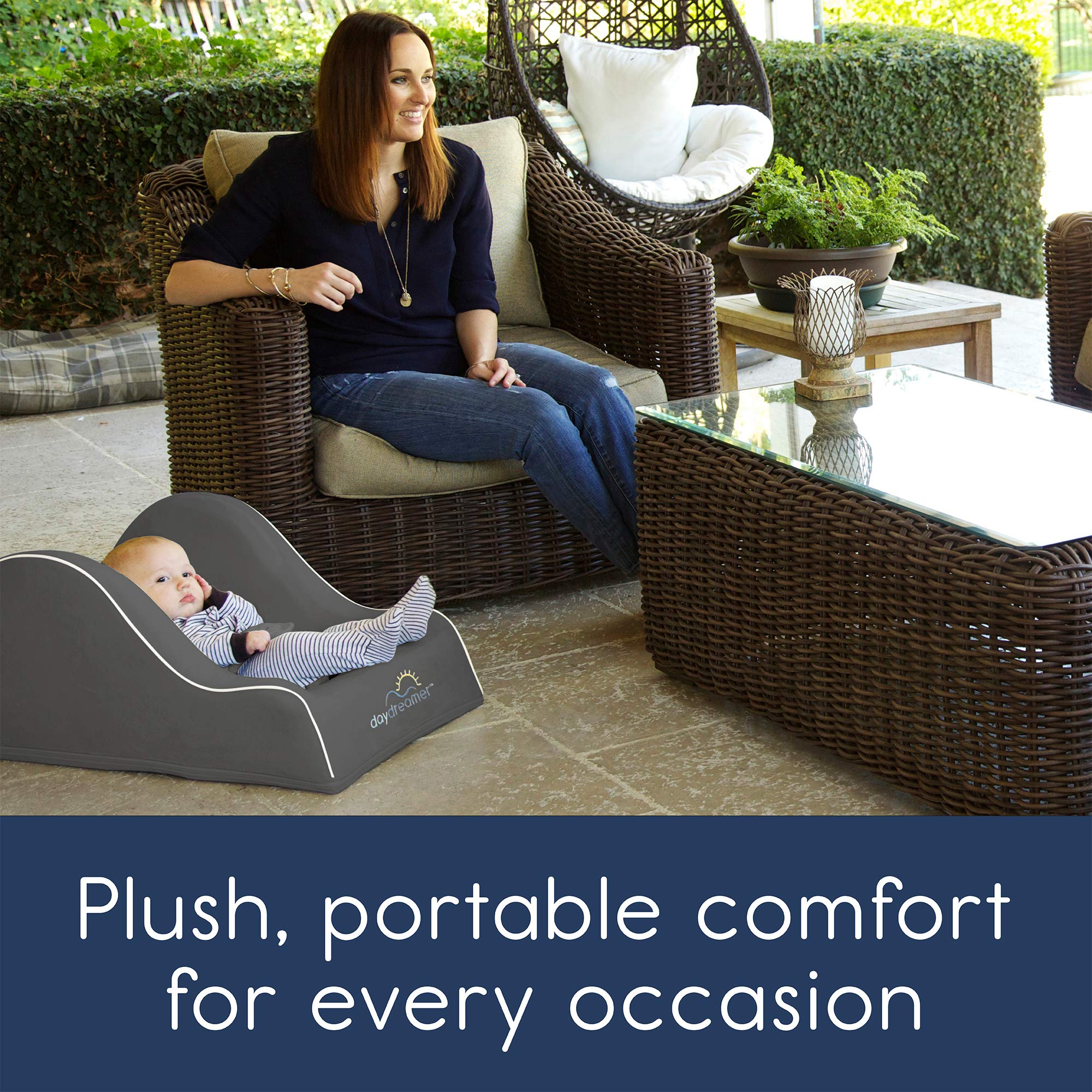 hiccapop Day Dreamer Baby Seat Lounger for Infants, Charcoal Gray Buy