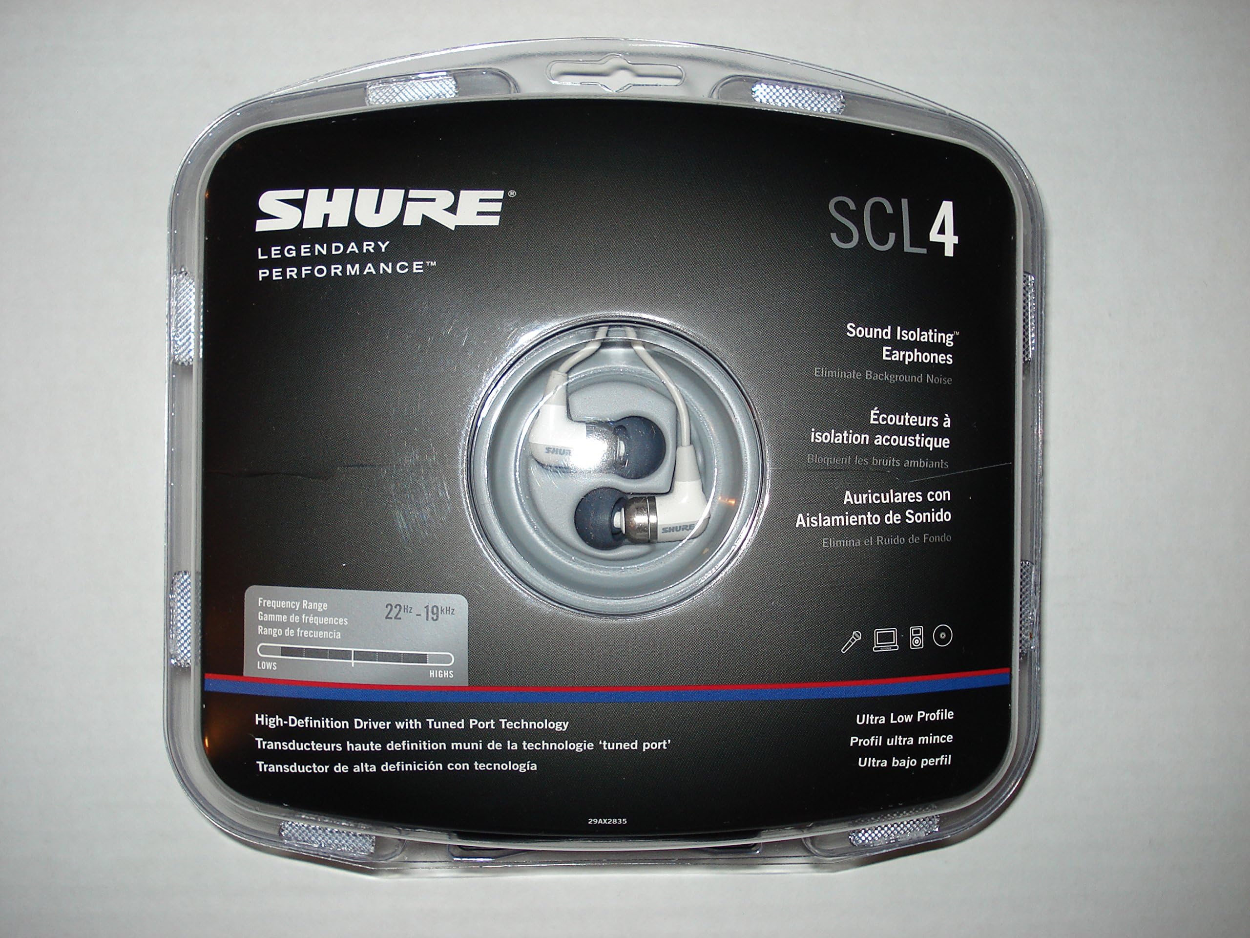 Shure SCL4 Single Low Mass High Energy Drive Earphone - White