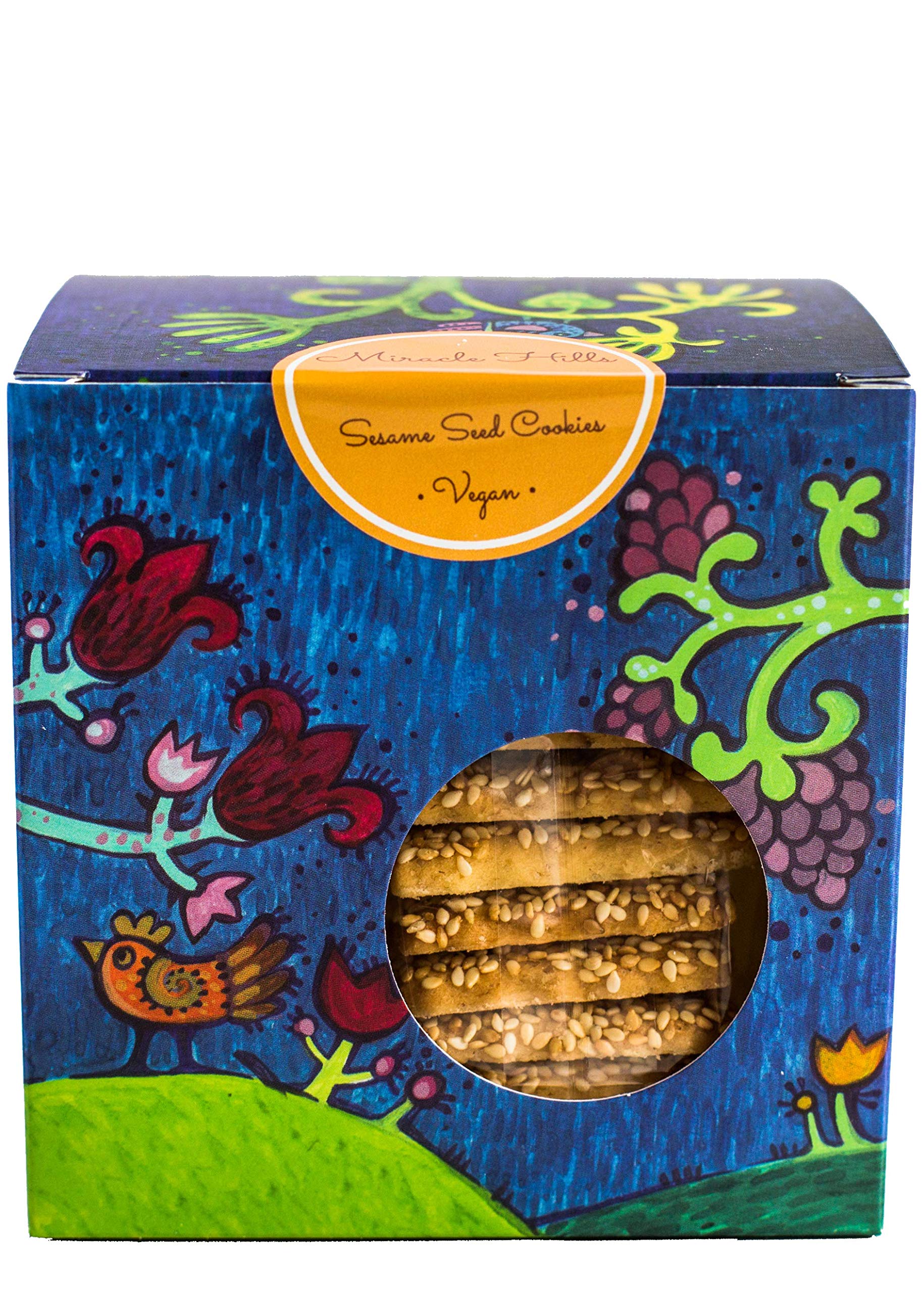 Sesame Seed Homemade Vegan Cookies Family Size (64 cookies) Free from Diary and Eggs, Gluten Free