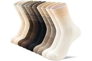 Amutost Crew Socks for Women,Athletic Hiking Running Compression Socks with Cushioned Support 3-6 Pairs