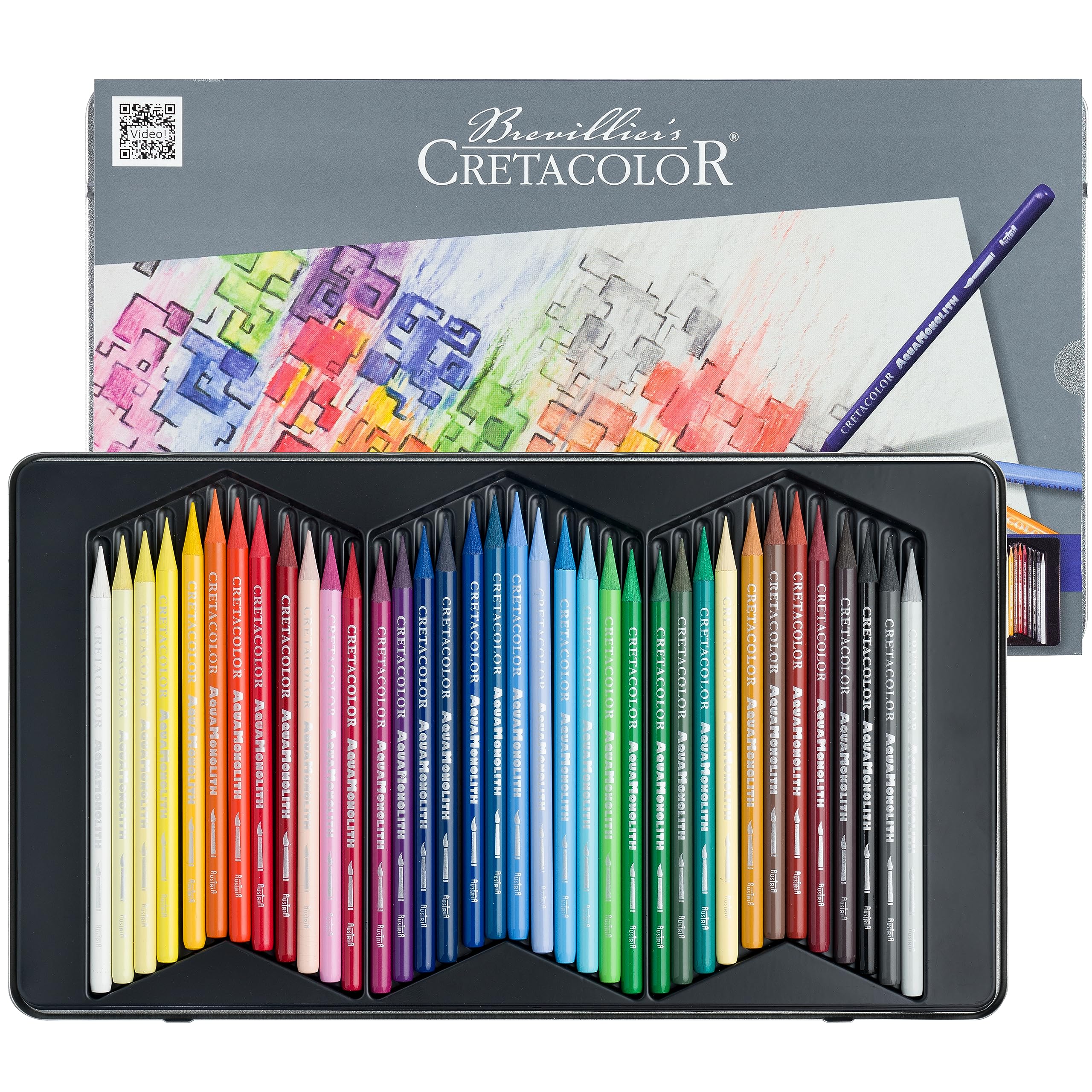 Cretacolor 250 Aqua Monolith Refill Pack of 36, Metal, Ocean Tides, 36 stück (1er Pack)