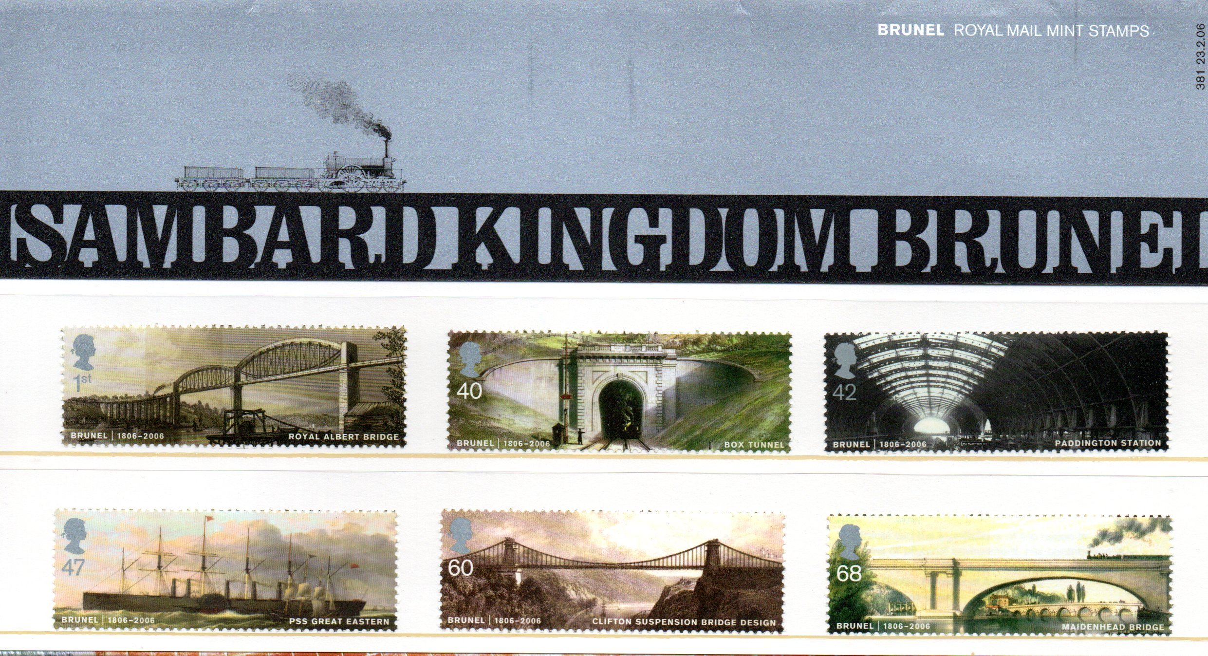 2006 Brunel Royal Mail PRESENTATION PACK No.381