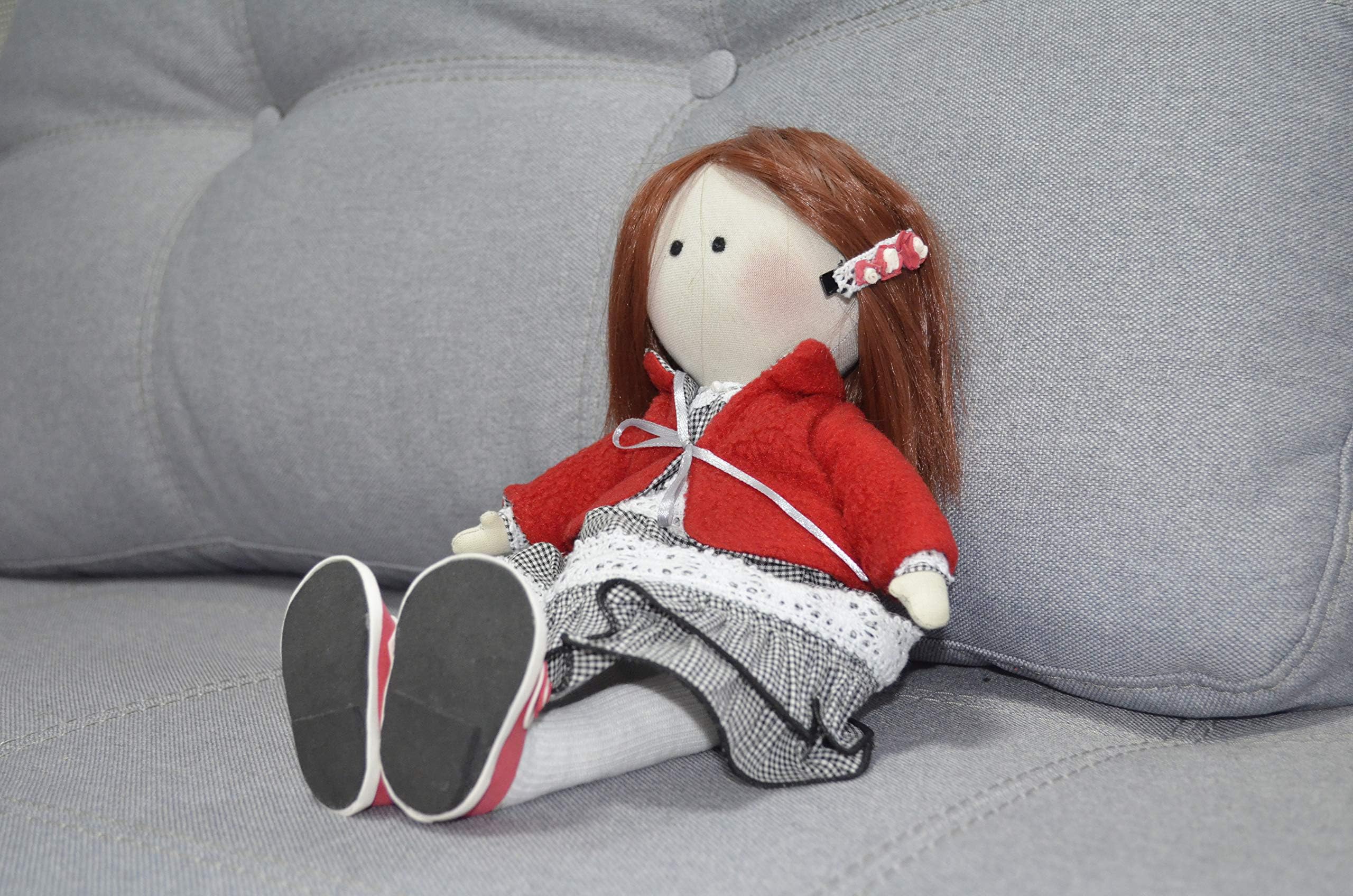 Ungvar Tilda Textile Rag doll in shoes Matilda doll Soft Stuffed Fabric Toy Small Plushies Cuddle Cloth doll Nursery Decor Home Decorating doll Interior doll Art doll